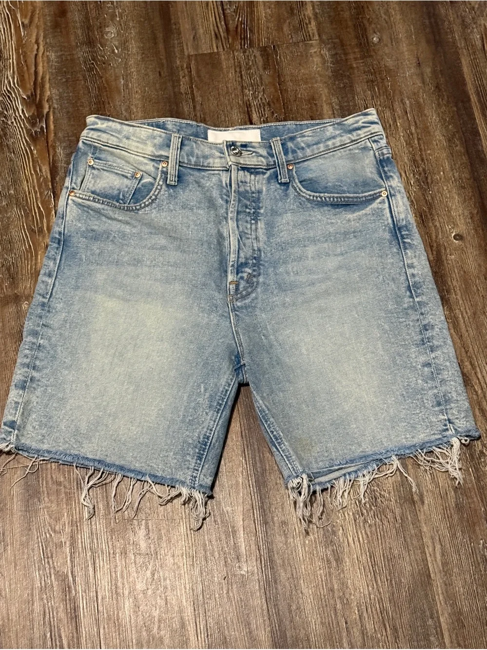 Mother Superior The Tripper Cutoff Fray Shorts Women's 29 in Skating on Thin Ice